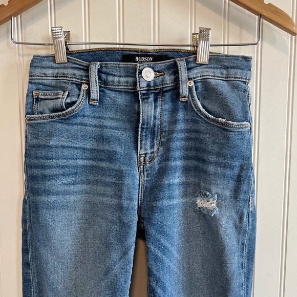 Hudson Jeans Blue Ripped distressed cropped Jeans size 25 - Picture 2 of 8